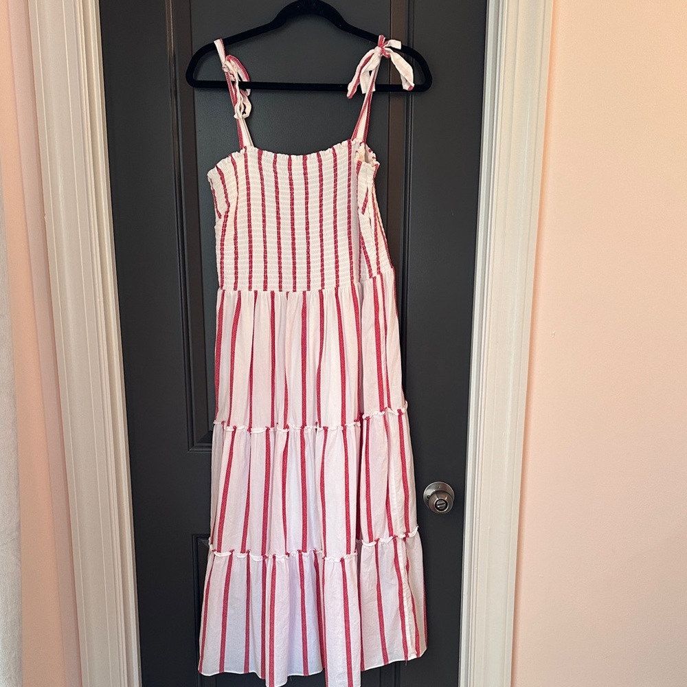 Draper James Red and White Striped‎ Dress size xl